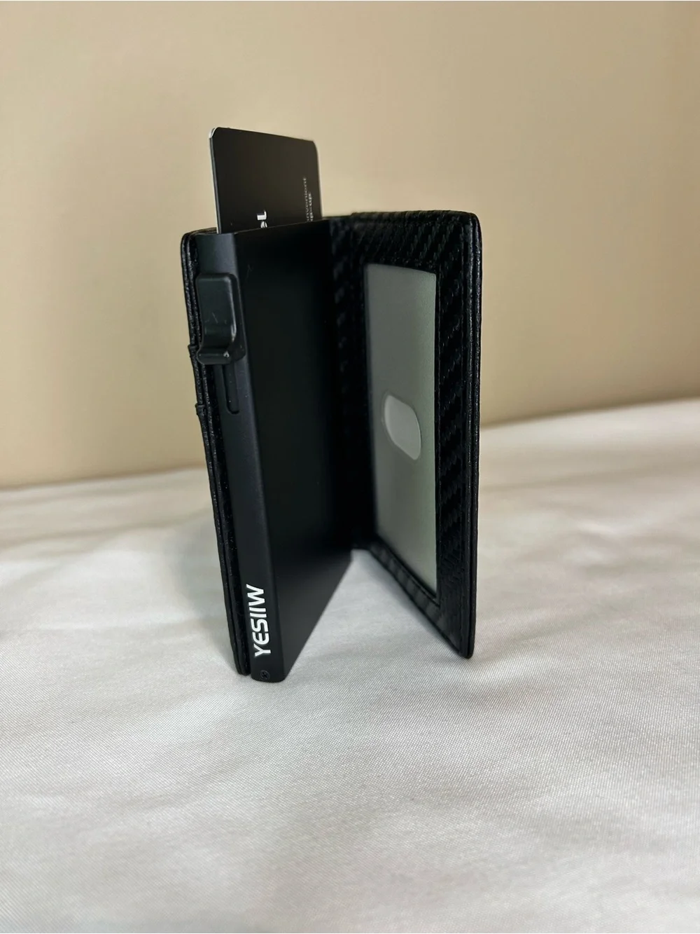Slim Black Carbon Fiber Card Wallet